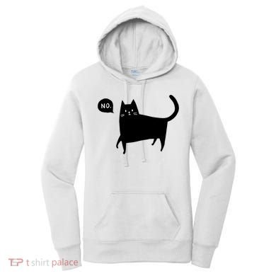 No Funny Black Cat Women's Hoodie