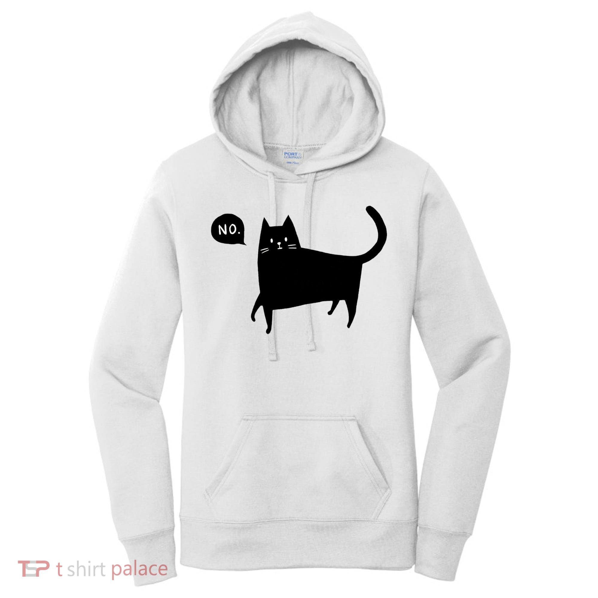 No Funny Black Cat Women's Hoodie