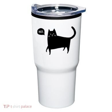No Funny Black Cat Tumbler