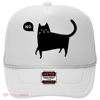 No Funny Black Cat Hat
