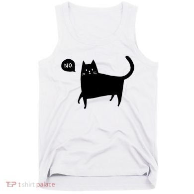 No Funny Black Cat Tank Top