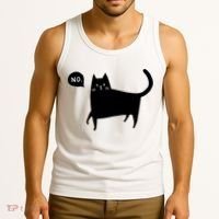 No Funny Black Cat Tank Top thumb 3