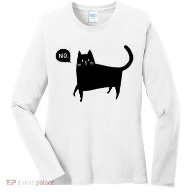 No Funny Black Cat Women's Long Sleeve Shirt