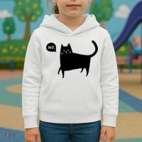 No Funny Black Cat Kids Hoodie thumb 3