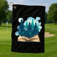 Nature Forest Book Golf Towel thumb 1