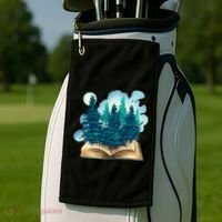 Nature Forest Book Golf Towel thumb 2