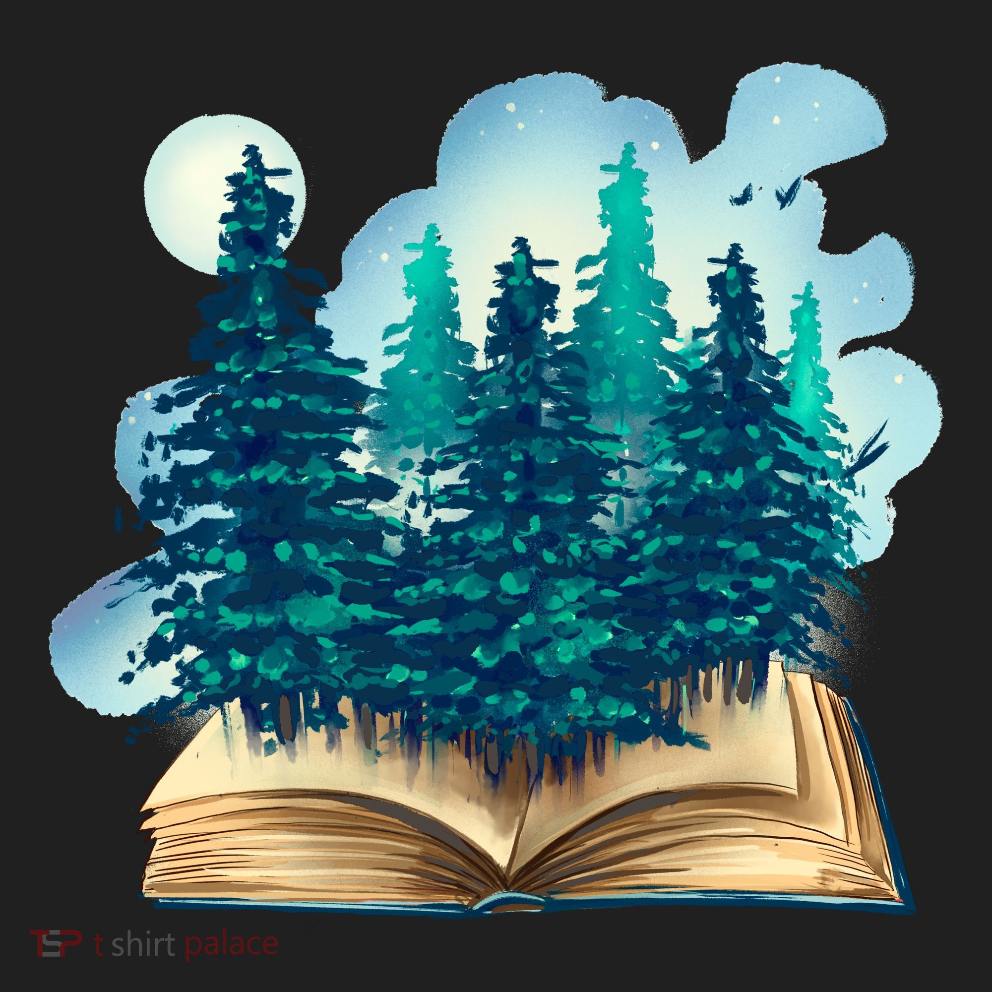 Nature Forest Book Golf Towel