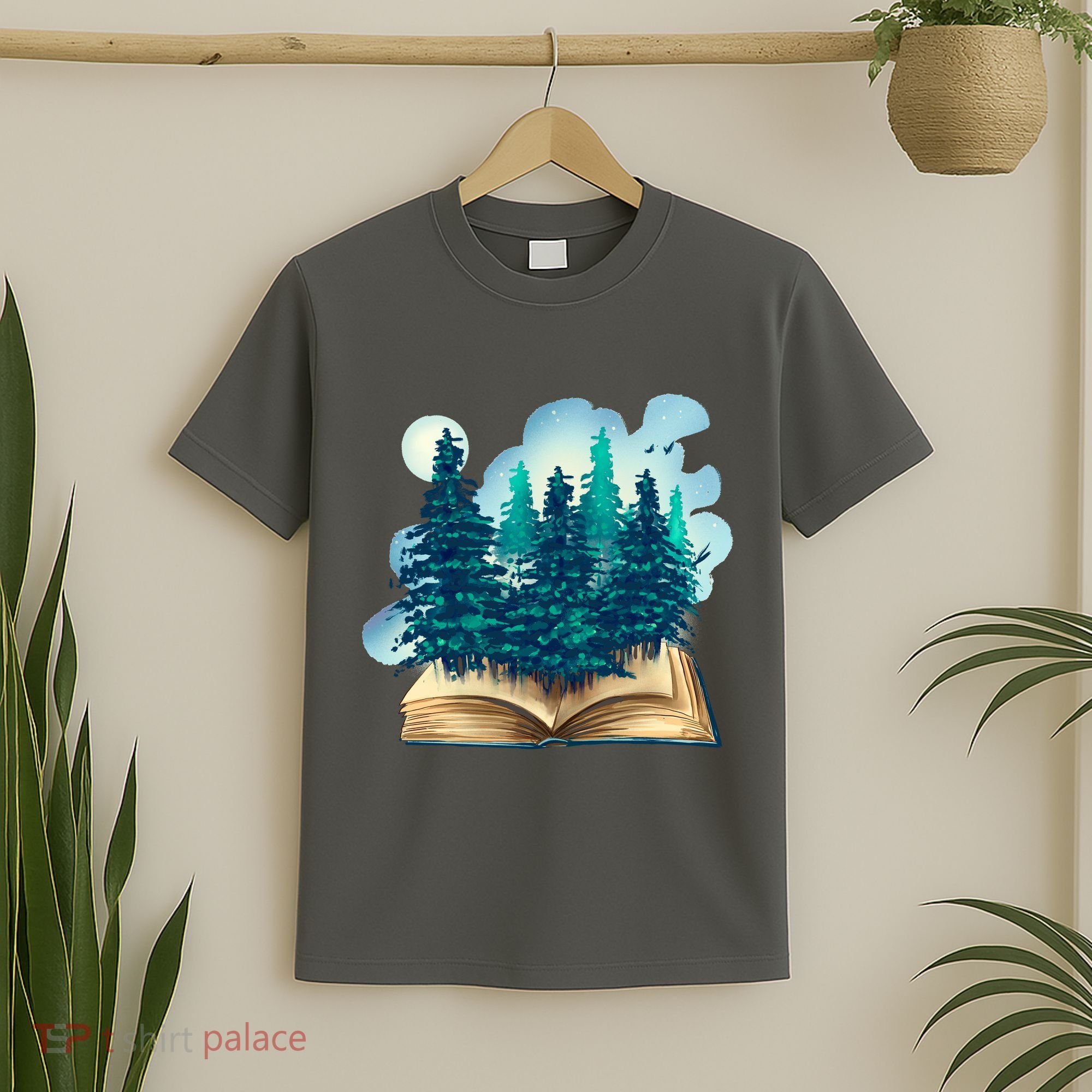 Nature Forest Book T-Shirt