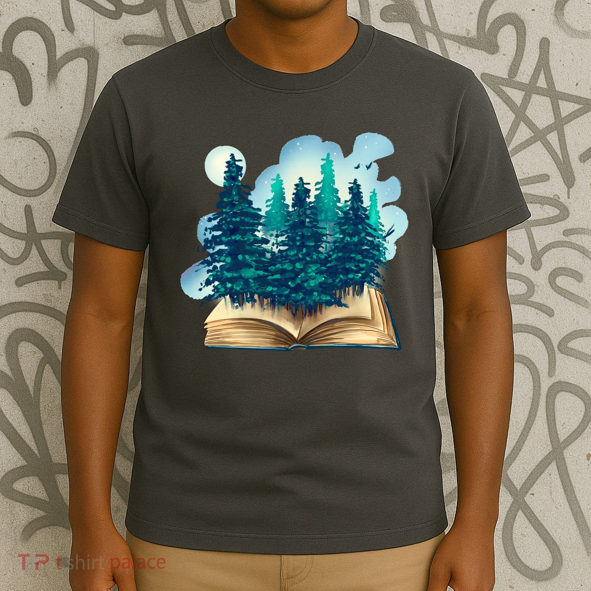 Nature Forest Book T-Shirt