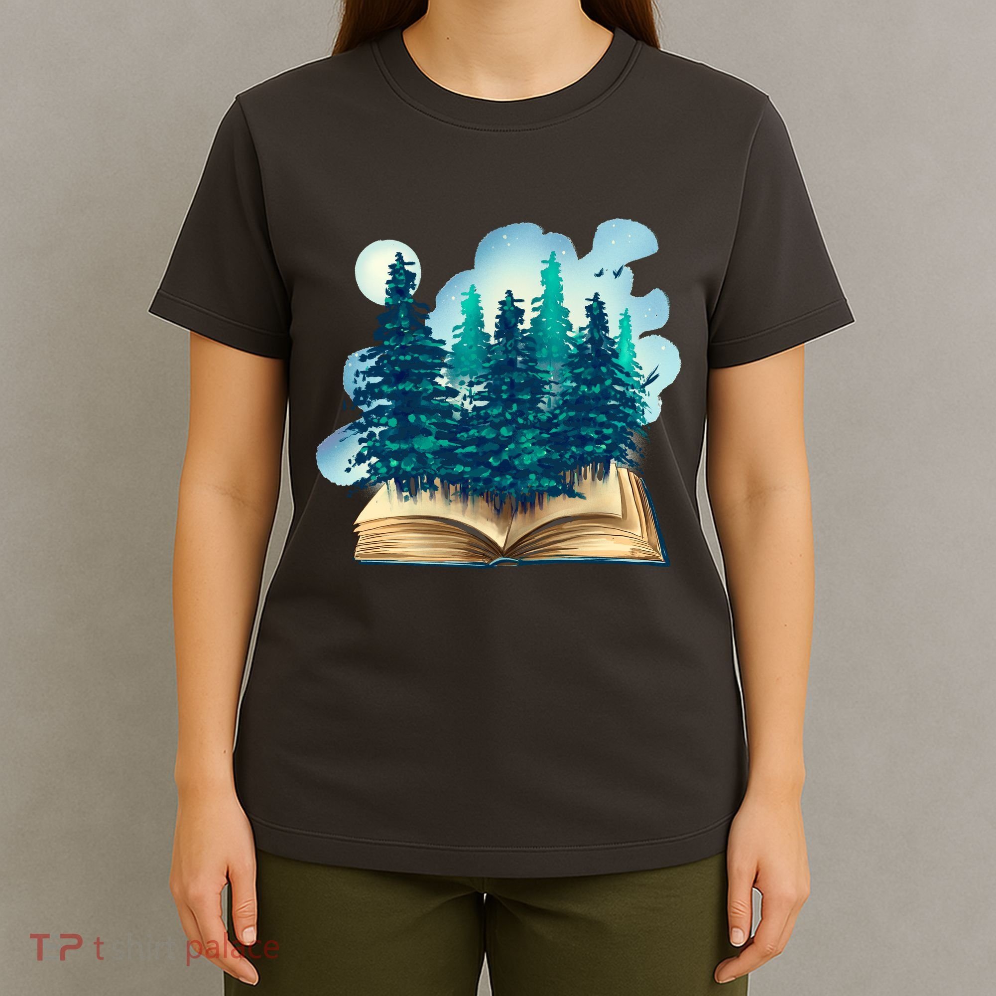 Nature Forest Book T-Shirt