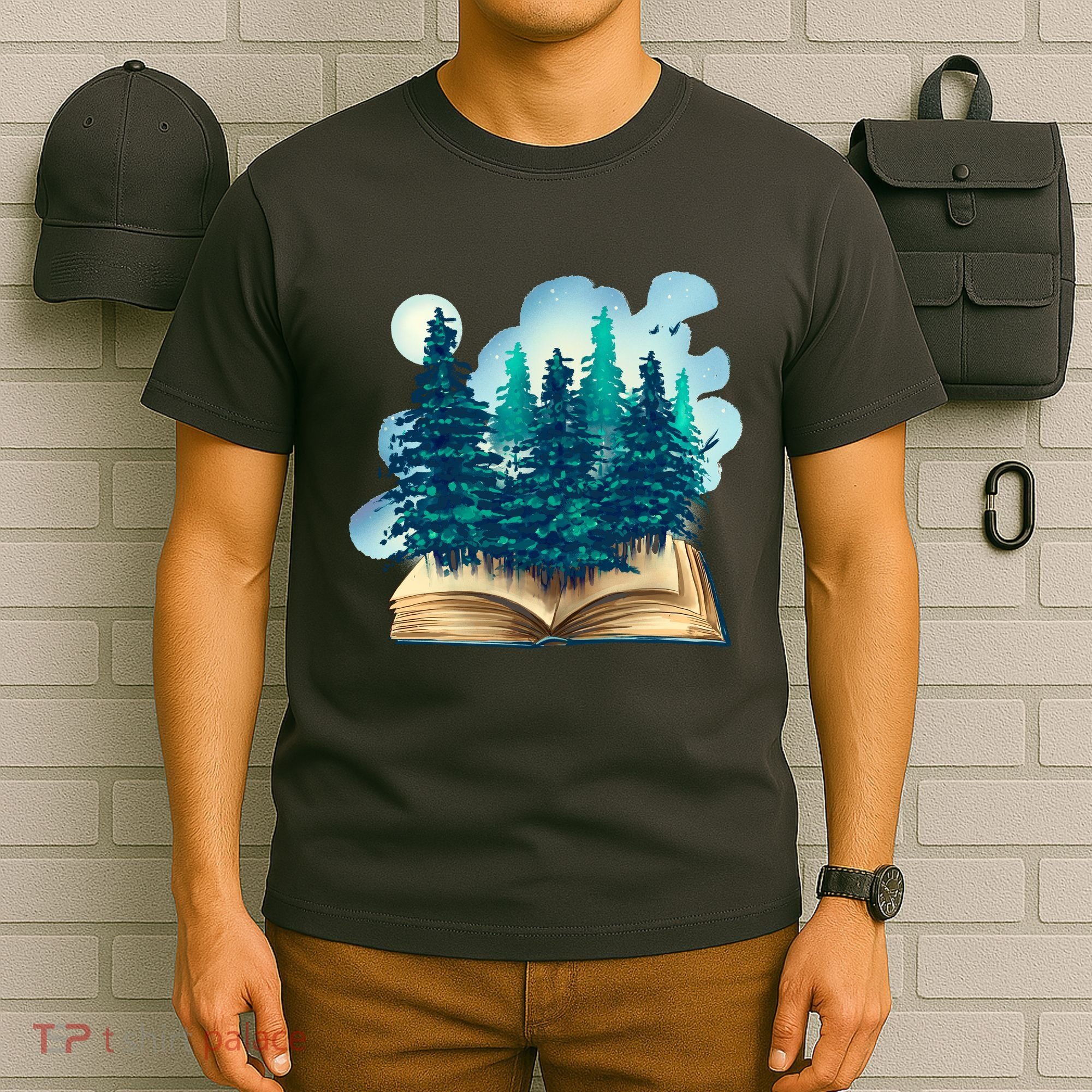 Nature Forest Book T-Shirt