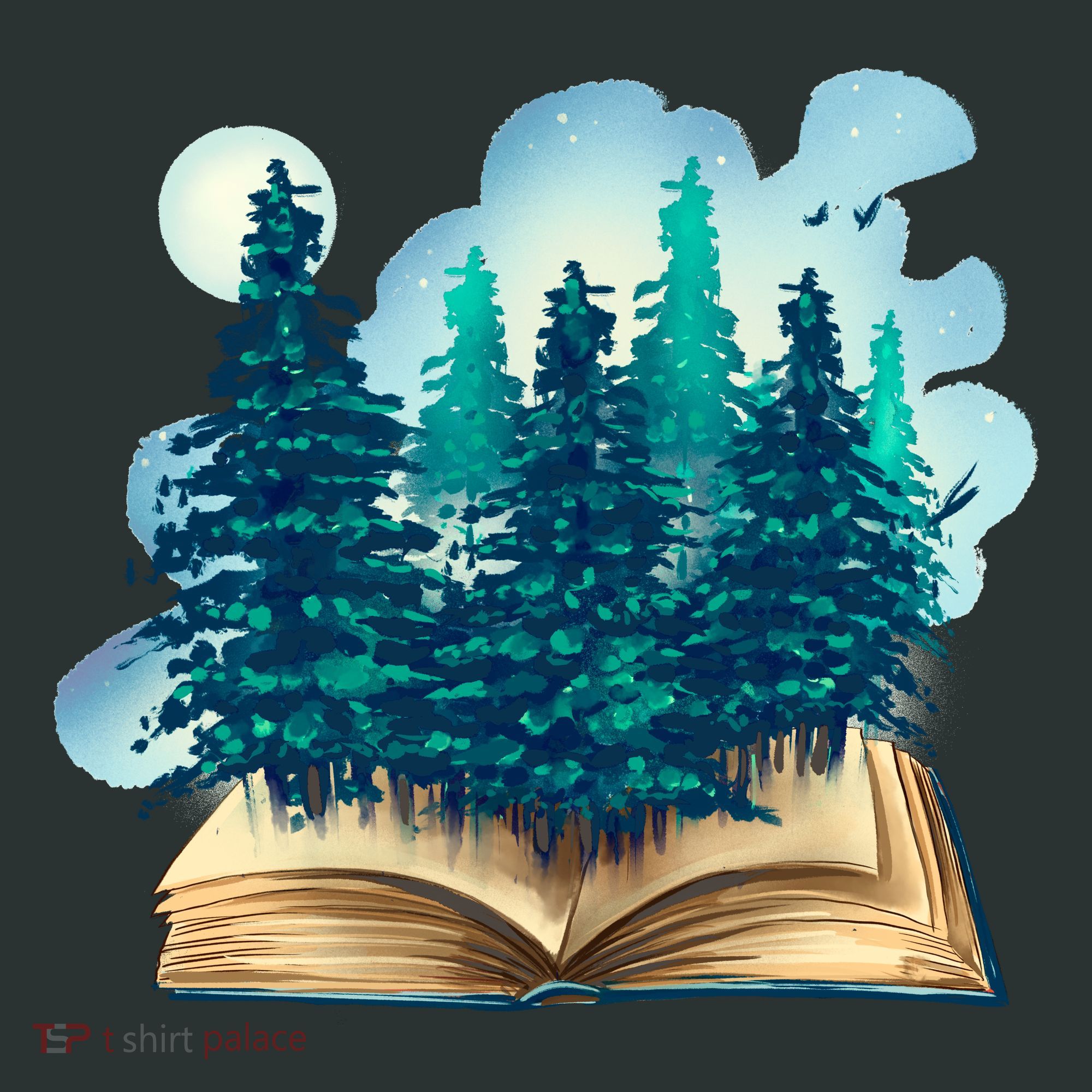 Nature Forest Book Button