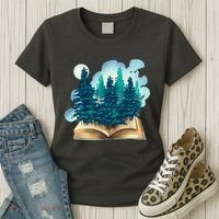 Nature Forest Book Women's T-Shirt thumb 3