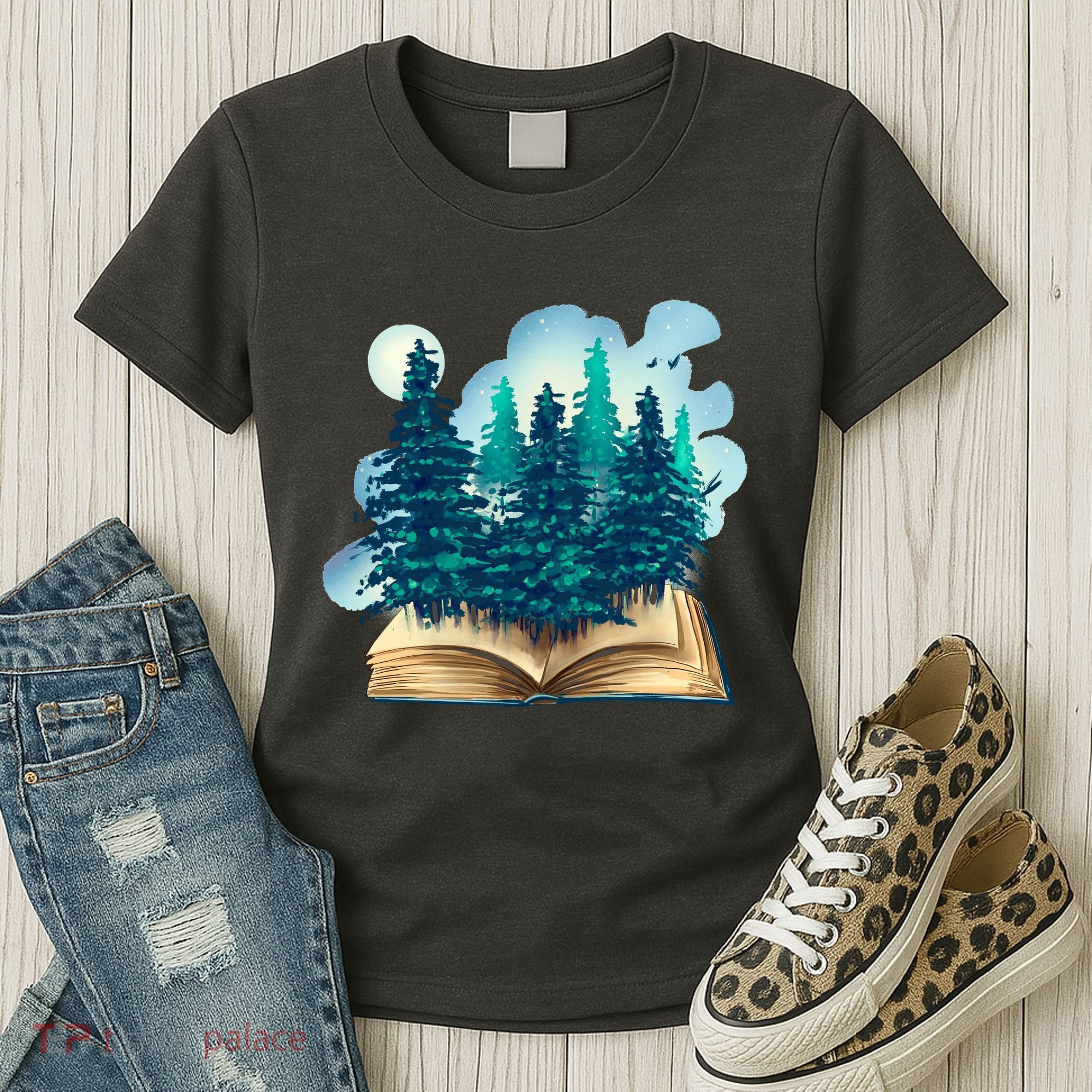 Nature Forest Book Women's T-Shirt
