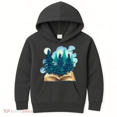 Nature Forest Book Kids Hoodie