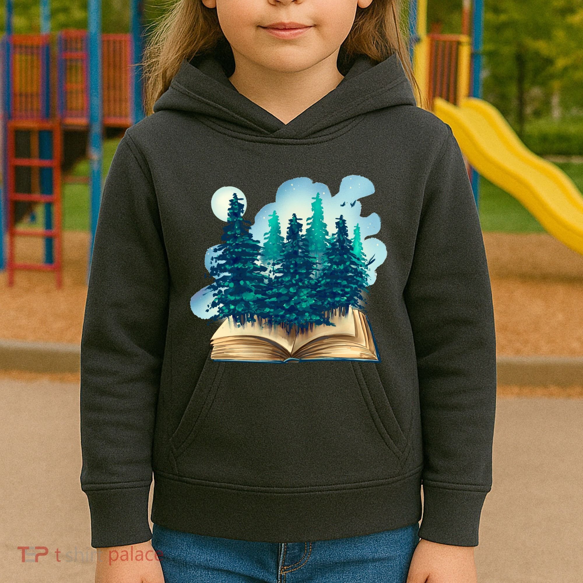 Nature Forest Book Kids Hoodie