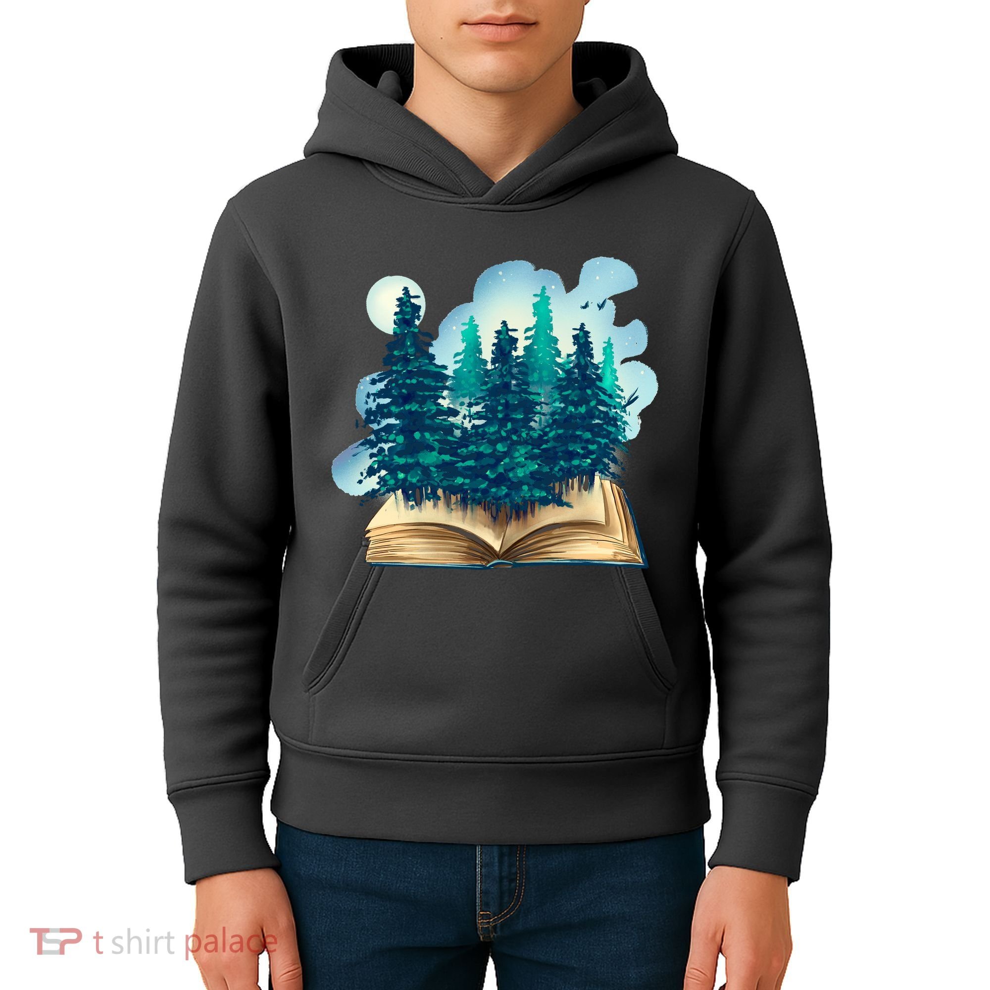 Nature Forest Book Kids Hoodie