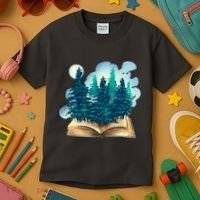 Nature Forest Book Kids T-Shirt thumb 3