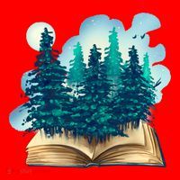 Nature Forest Book Santa Hat thumb 1
