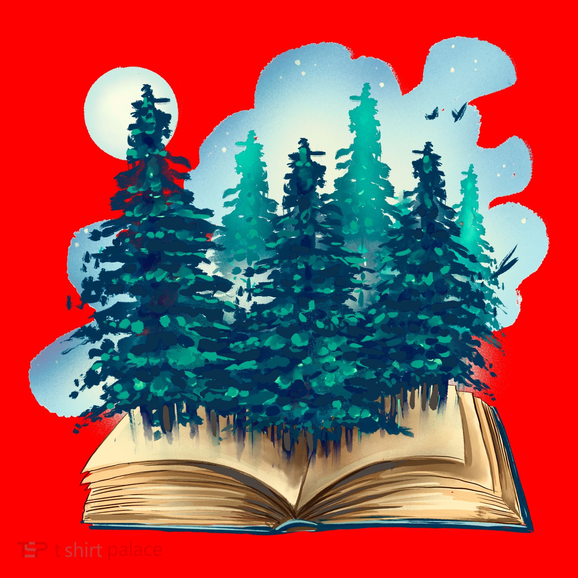 Nature Forest Book Santa Hat