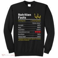 Nutrition Facts Baba Persian Grandfather Grandpa Grandad Sweatshirt thumb 0