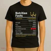 Nutrition Facts Baba Persian Grandfather Grandpa Grandad T-Shirt thumb 3