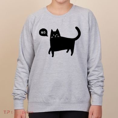 No Funny Black Cat Women's Sweatshirt