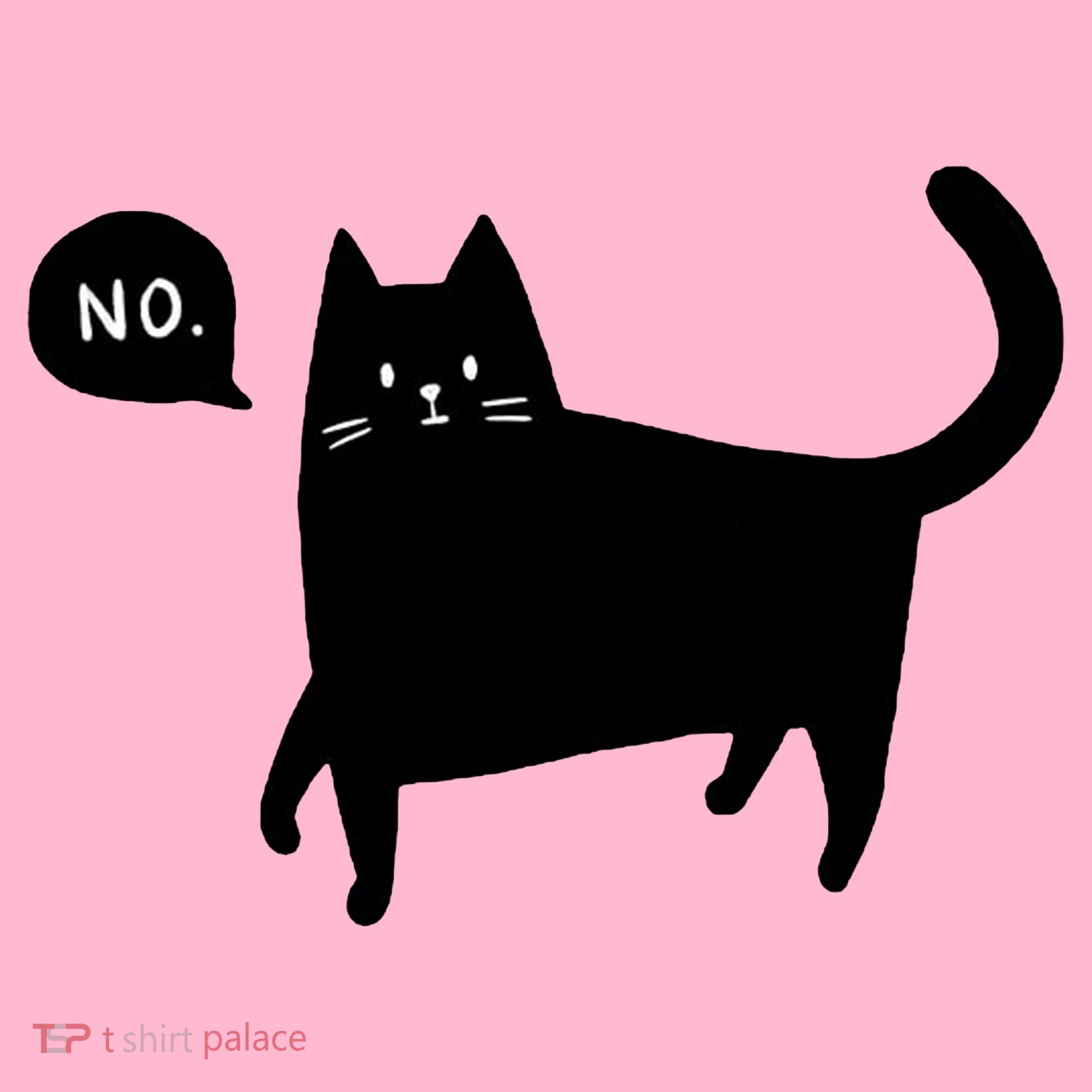 No Funny Black Cat Coaster