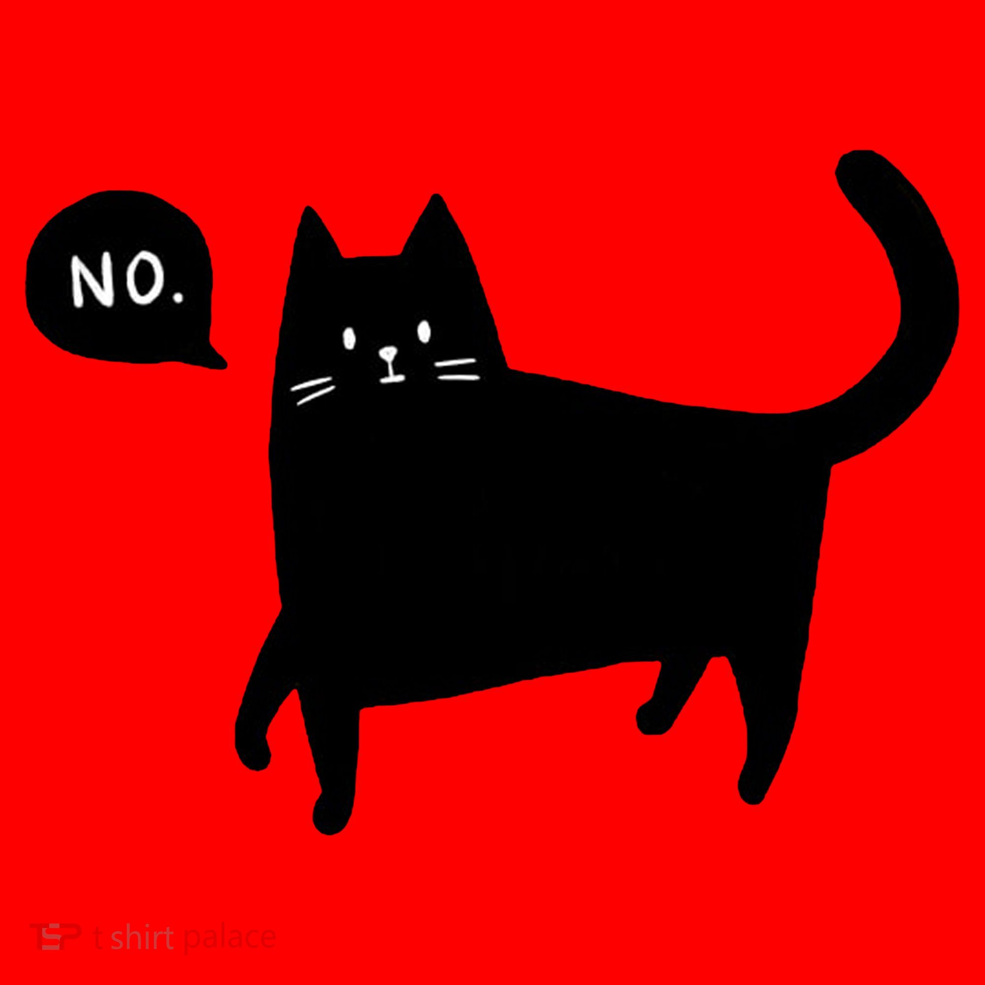 No Funny Black Cat Santa Hat