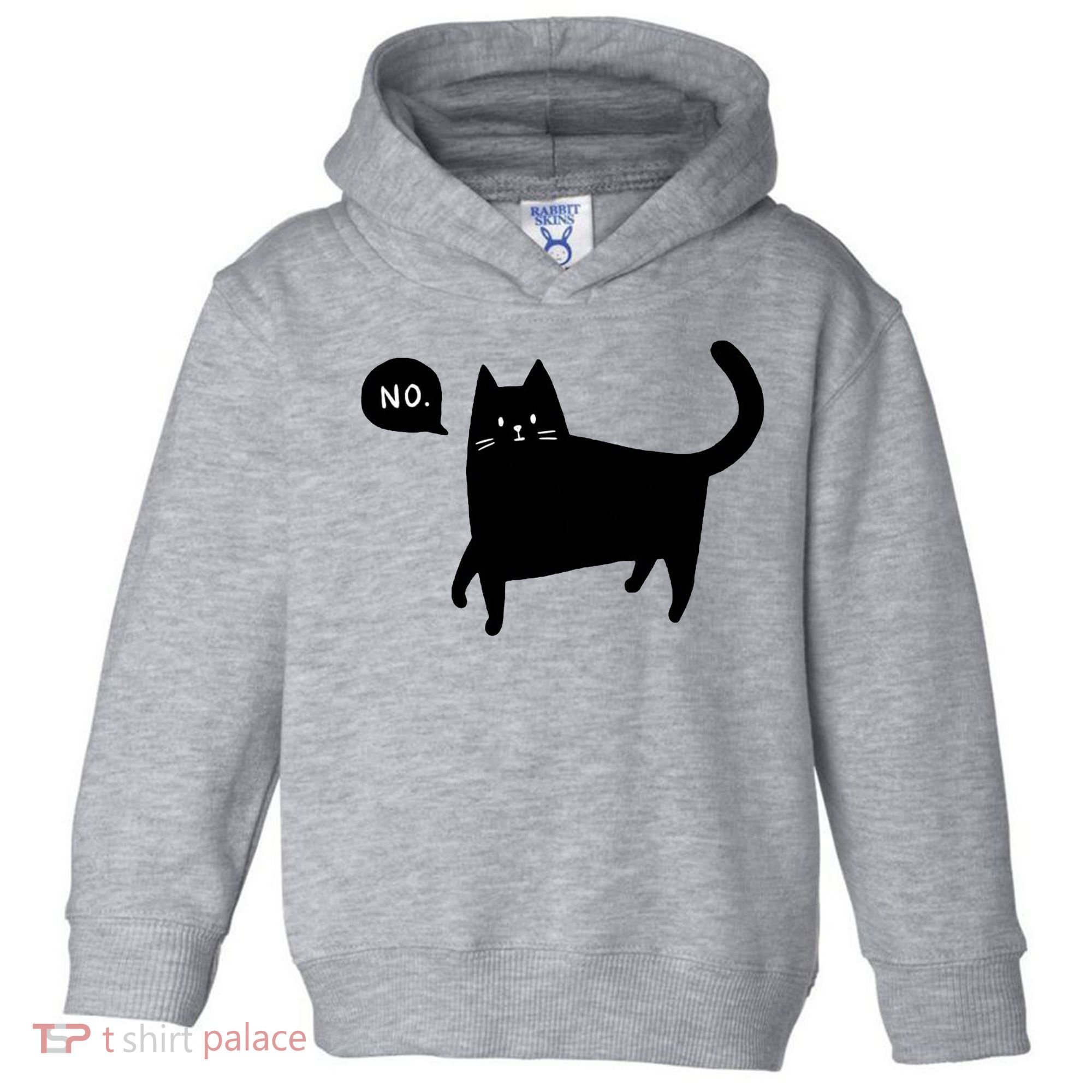 No Funny Black Cat Toddler Hoodie
