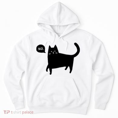 No Funny Black Cat Hoodie