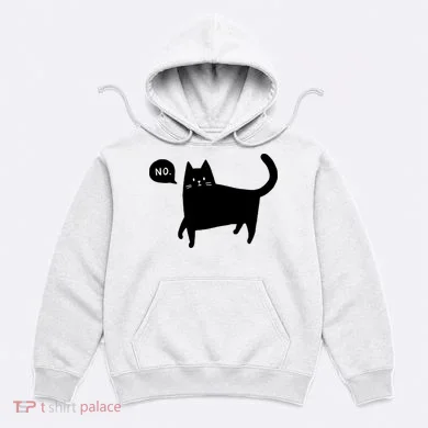 No Funny Black Cat Hoodie
