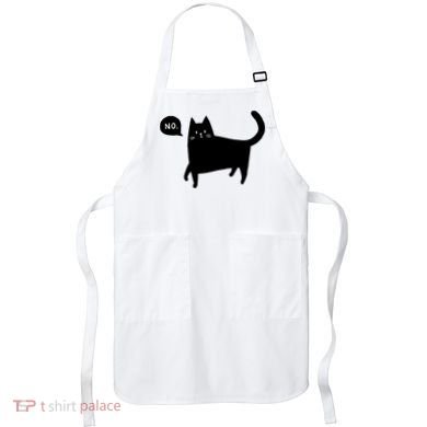No Funny Black Cat Apron