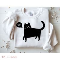No Funny Black Cat Sweatshirt thumb 2