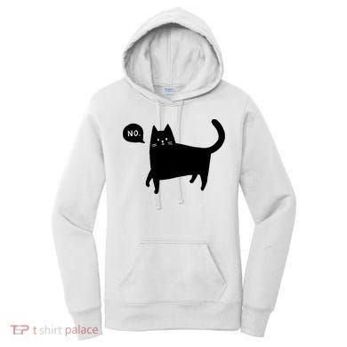 No Funny Black Cat Women's Hoodie