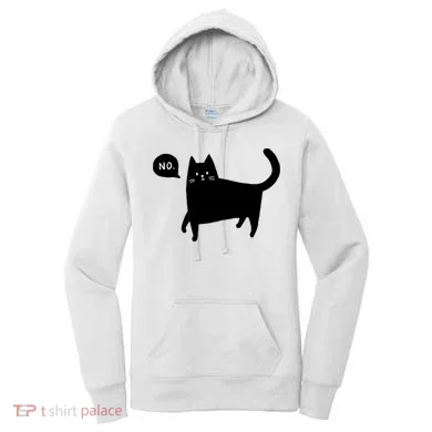 No Funny Black Cat Women's Hoodie