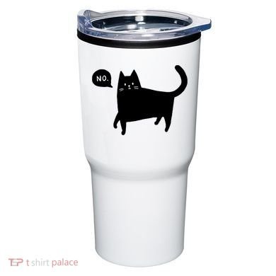 No Funny Black Cat Tumbler