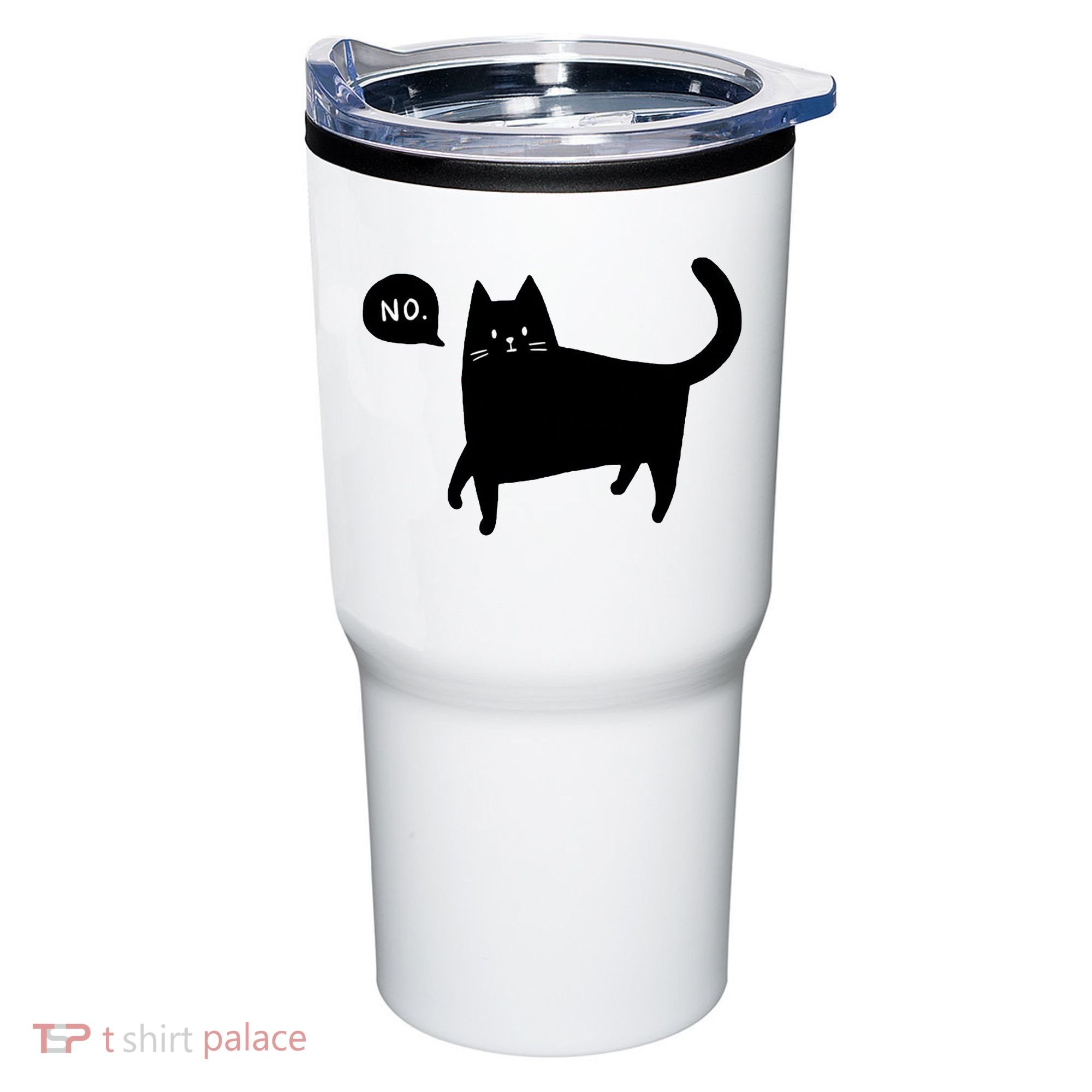 No Funny Black Cat Tumbler