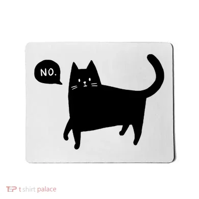 No Funny Black Cat Mousepad