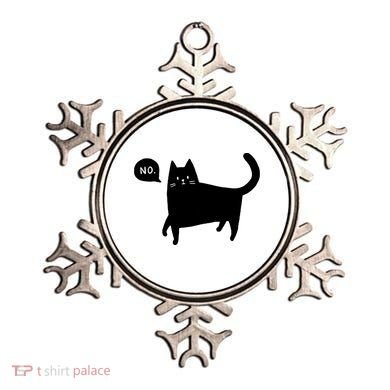 No Funny Black Cat Ornament
