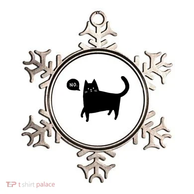 No Funny Black Cat Ornament