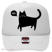 No Funny Black Cat Hat thumb 0