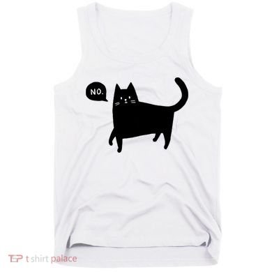 No Funny Black Cat Tank Top
