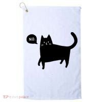 No Funny Black Cat Golf Towel thumb 0
