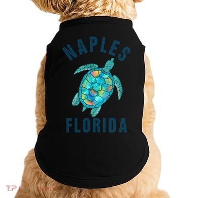 Naples Fl Beach Design / Sea Turtle Illustration Gift Meaningful Gift Doggie Tank