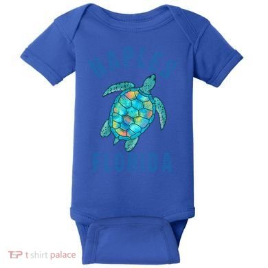 Naples Fl Beach Design / Sea Turtle Illustration Gift Meaningful Gift Baby Bodysuit