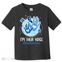 No For Child Abuse Excuse Prevention Month April Blue Ribbon Toddler T-Shirt thumb 0