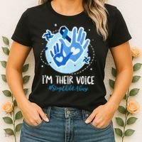 No For Child Abuse Excuse Prevention Month April Blue Ribbon Women's T-Shirt thumb 2