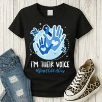 No For Child Abuse Excuse Prevention Month April Blue Ribbon Women's T-Shirt thumb 3