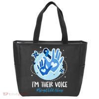 No For Child Abuse Excuse Prevention Month April Blue Ribbon Tote Bag thumb 0